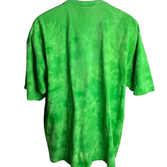 Vintage M&Ms World Crewneck T Shirt 2XL Green Tie Dye Short Sleeve Snack Tee - Picture 5 of 7